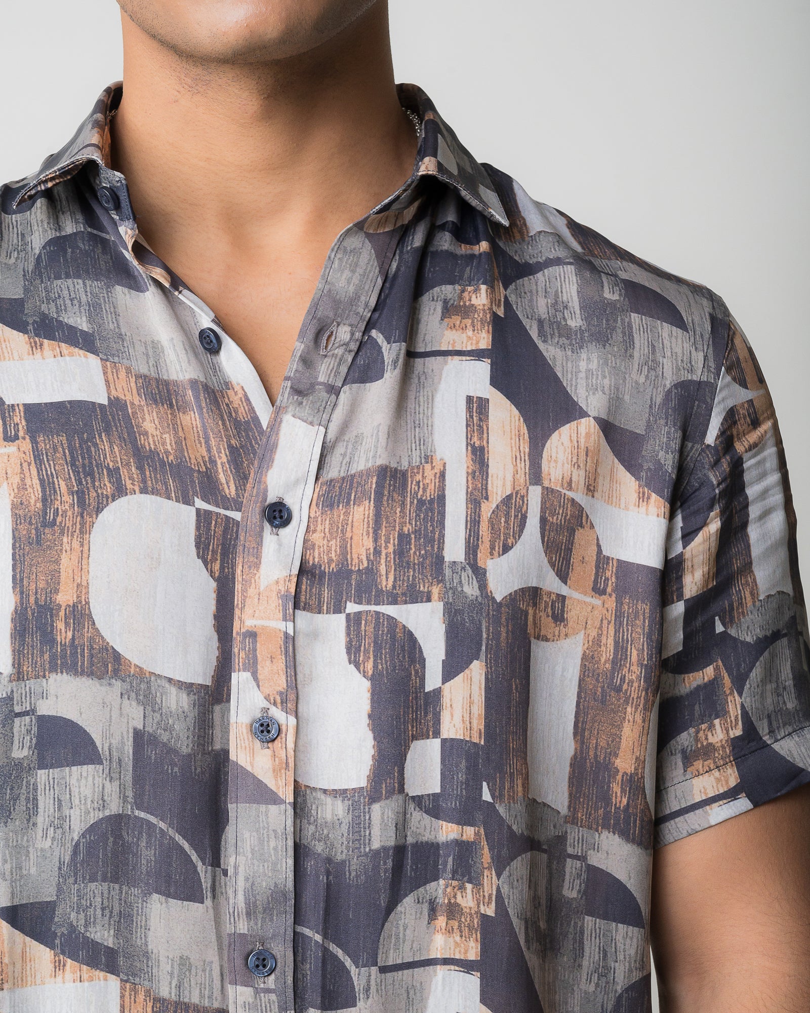 LIGHT BROWN REGULAR FIT SHIRT