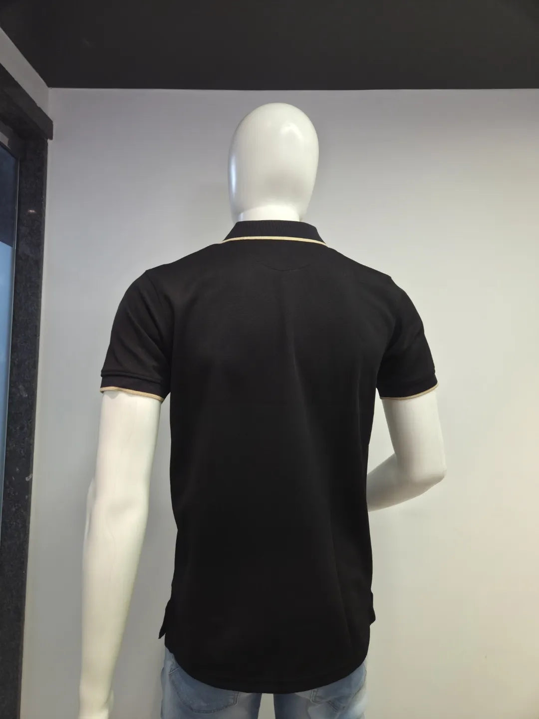 Black - Men's Zipper Polo