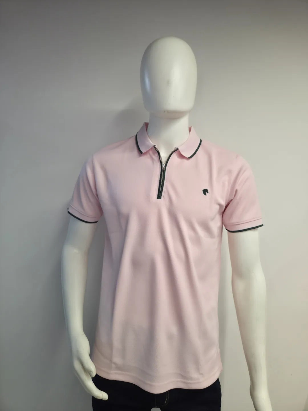 Pink - Men's Zipper Polo
