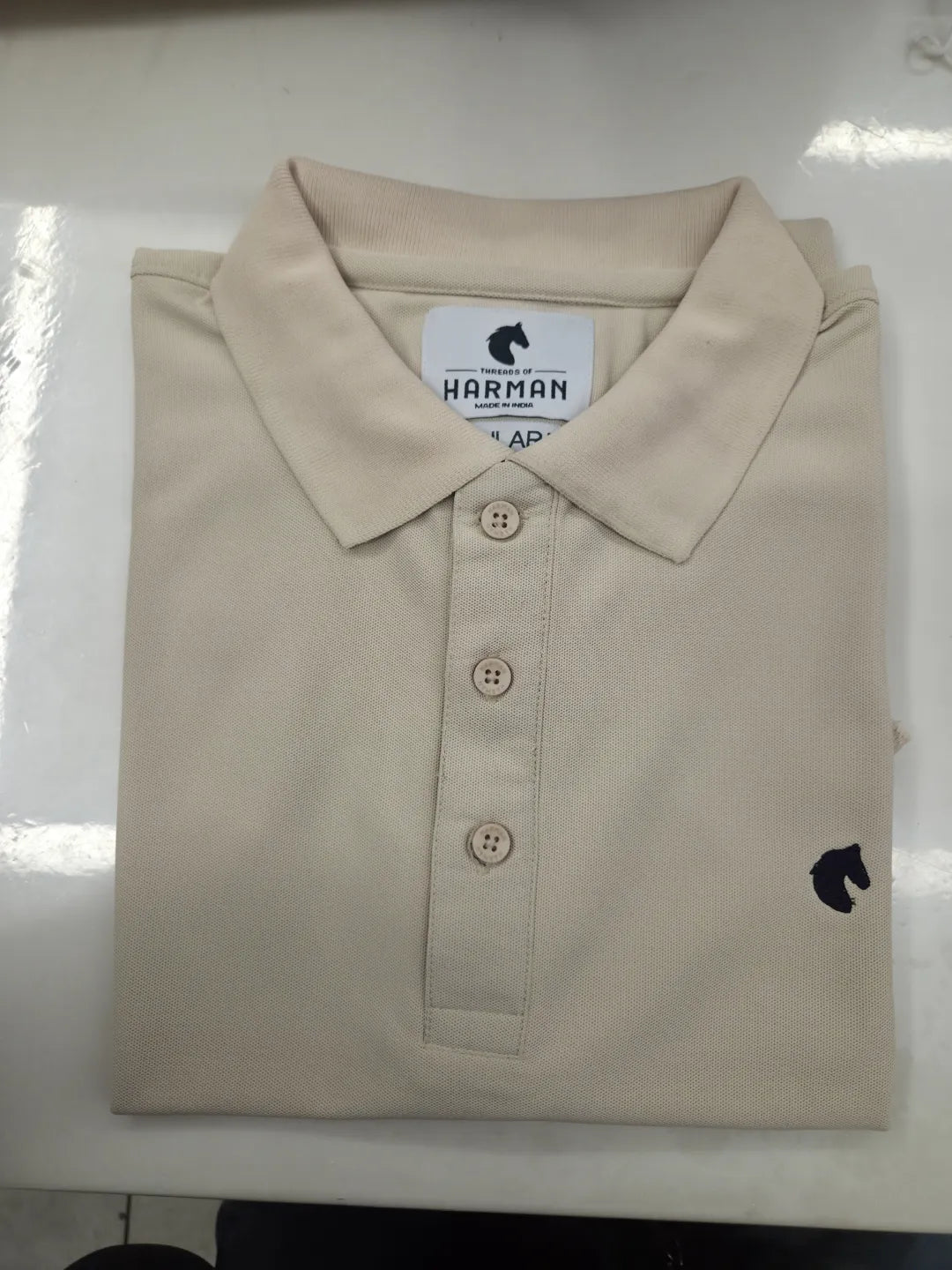 Beige - Men's Polo T-Shirt