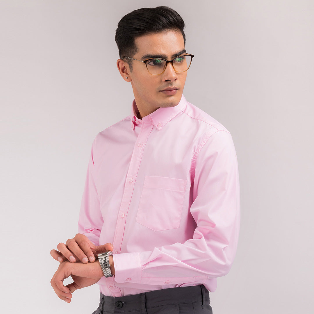Pale Pink Regular Fit Shirt