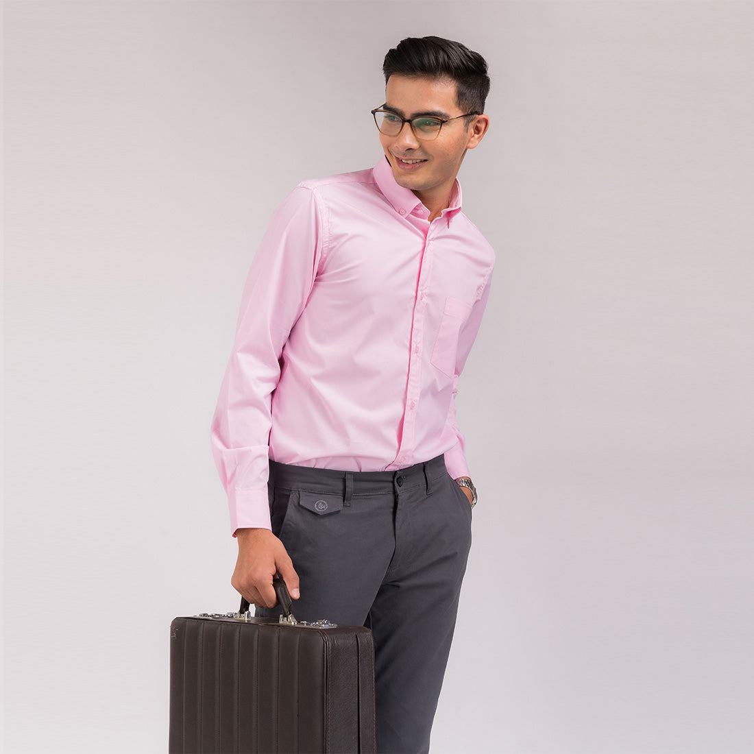 Pale Pink Regular Fit Shirt