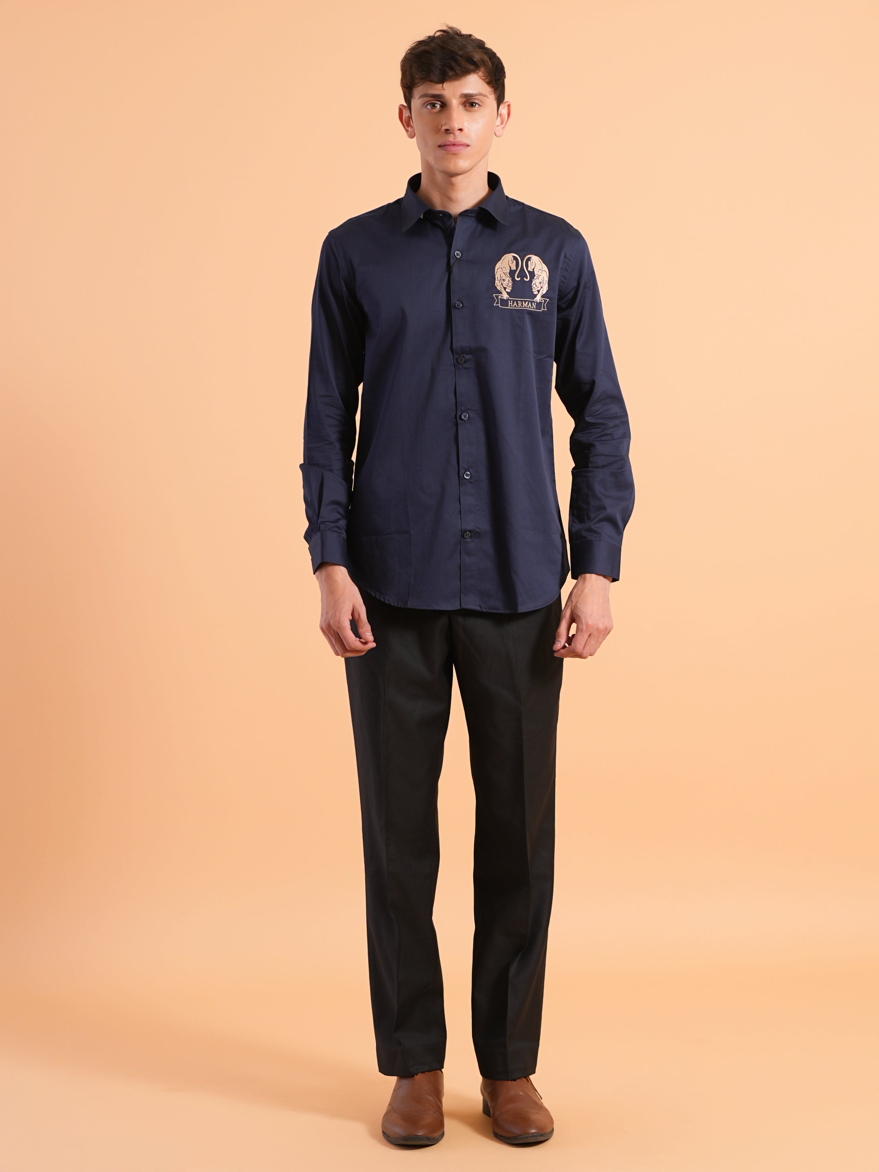 Midnight Navy Signature Embroidered Shirt