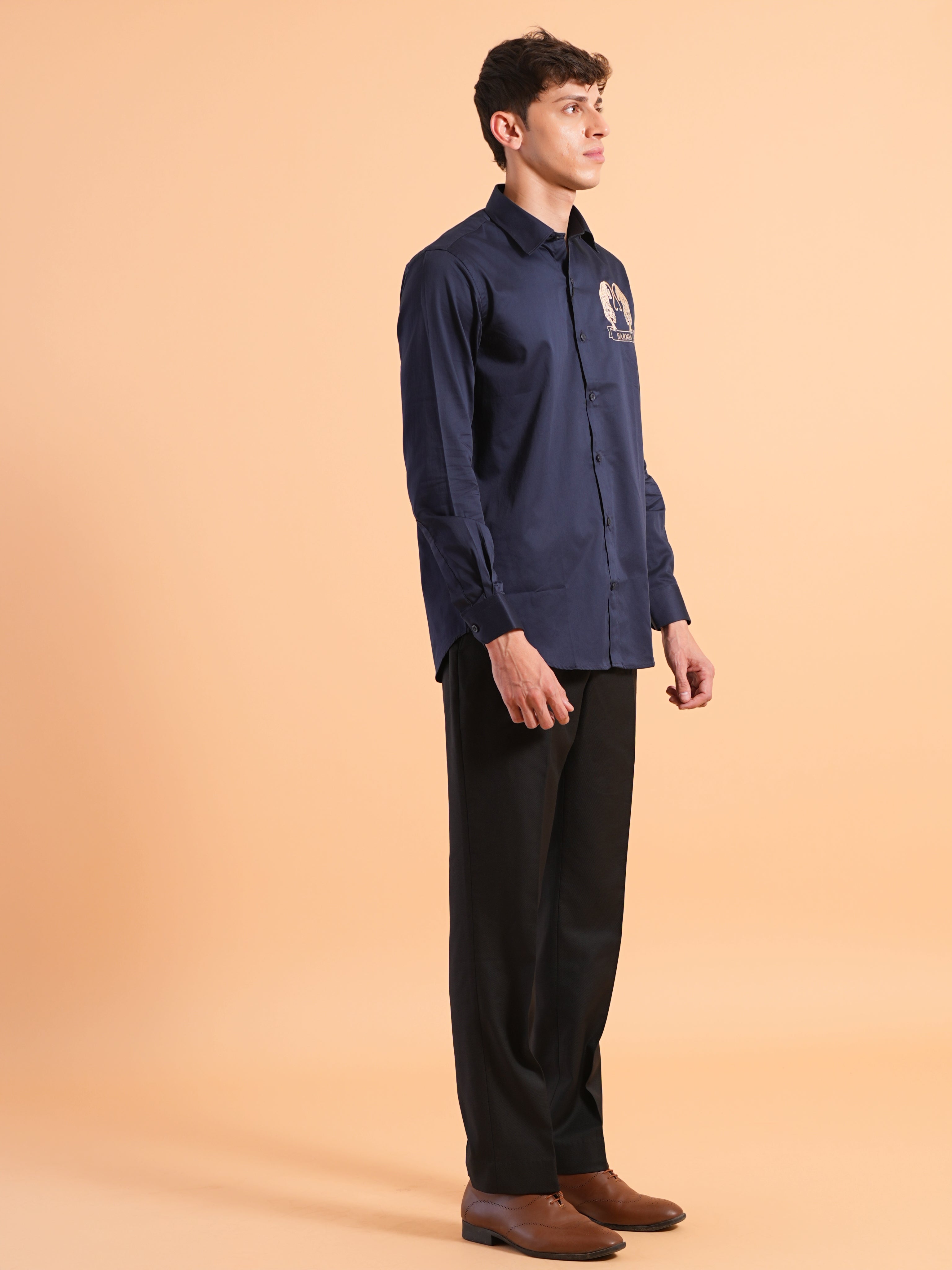 Midnight Navy Signature Embroidered Shirt