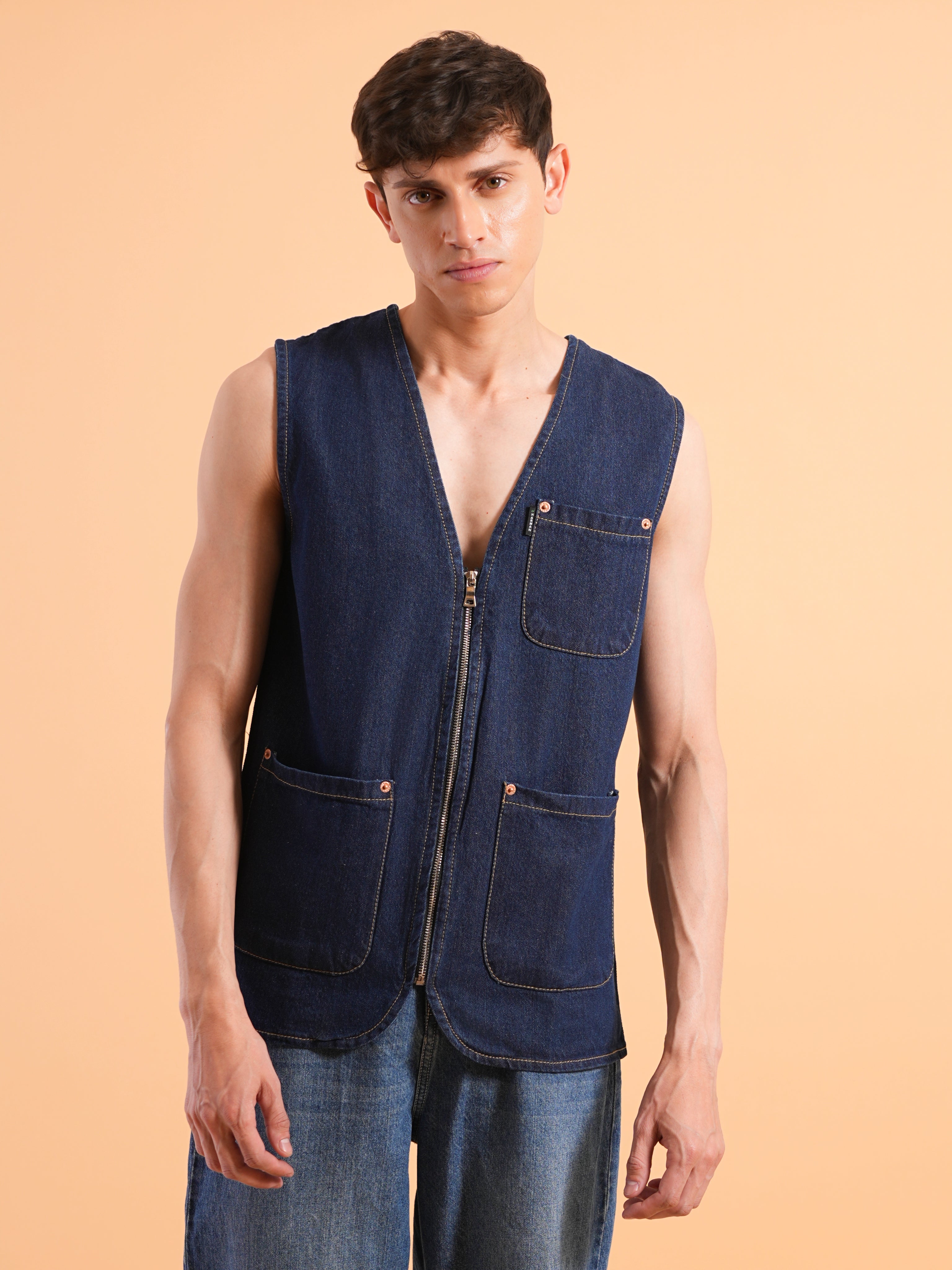 Indigo Edge Denim Vest