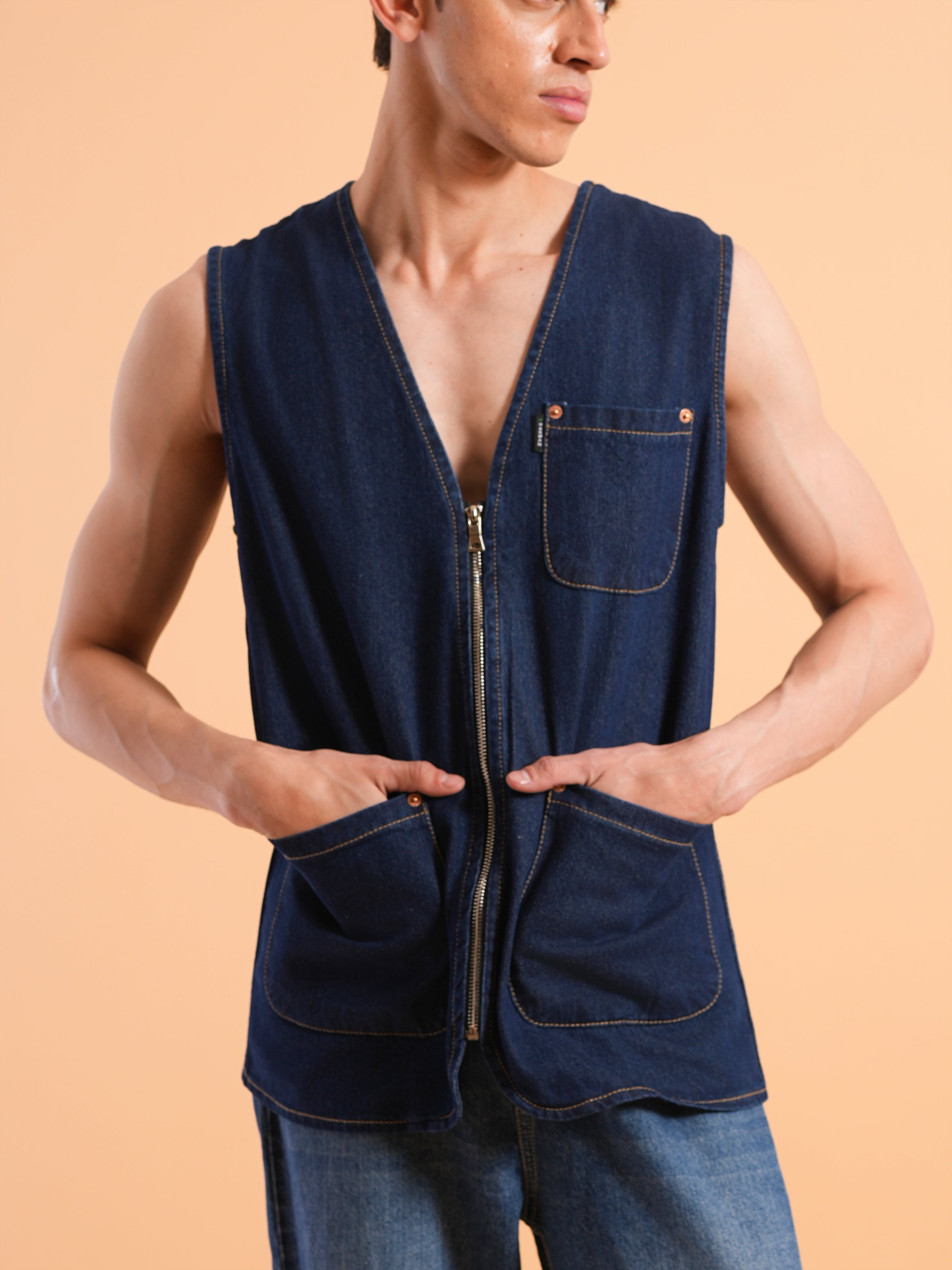 Indigo Edge Denim Vest