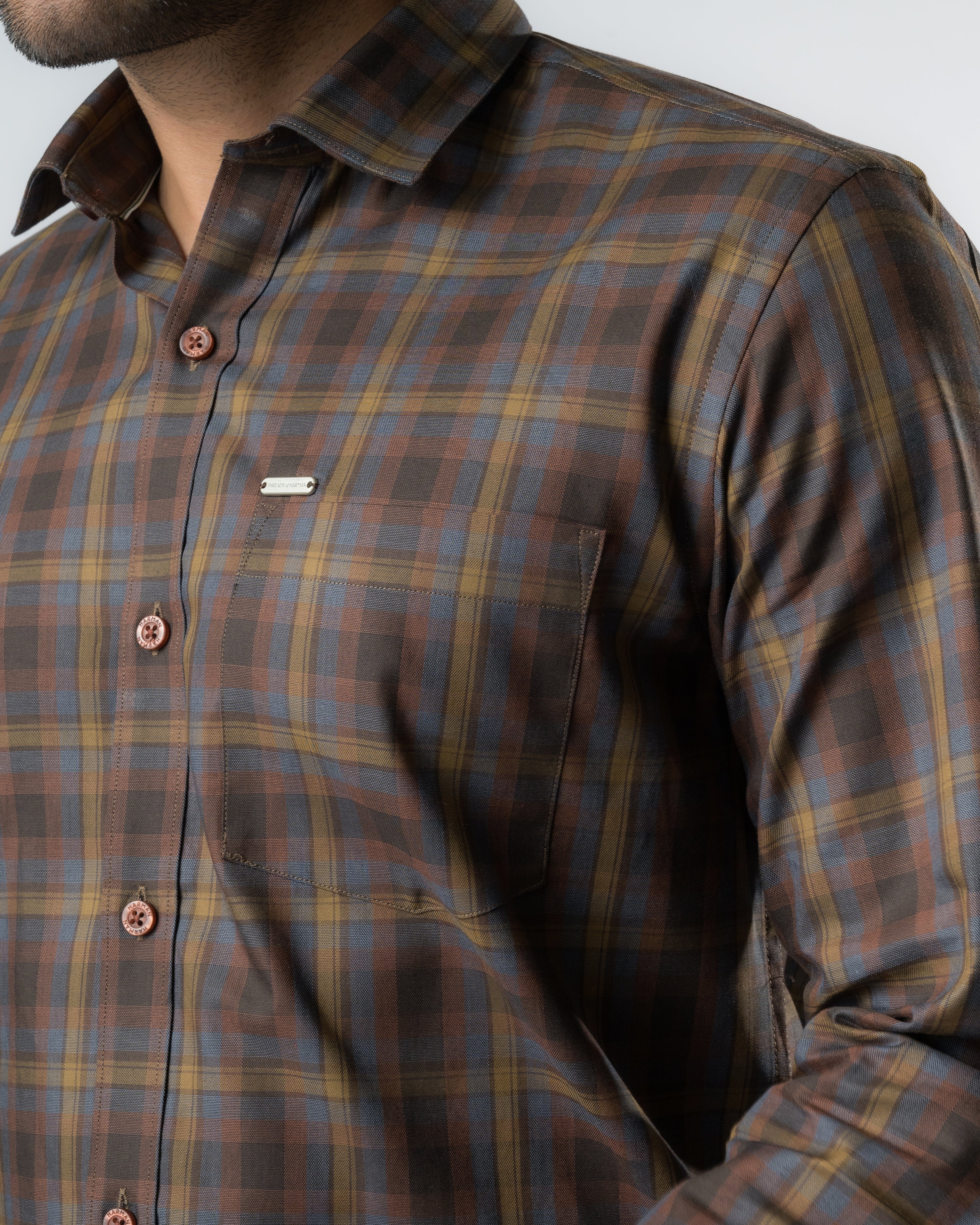 Hazel Checks Slim Fit Shirt