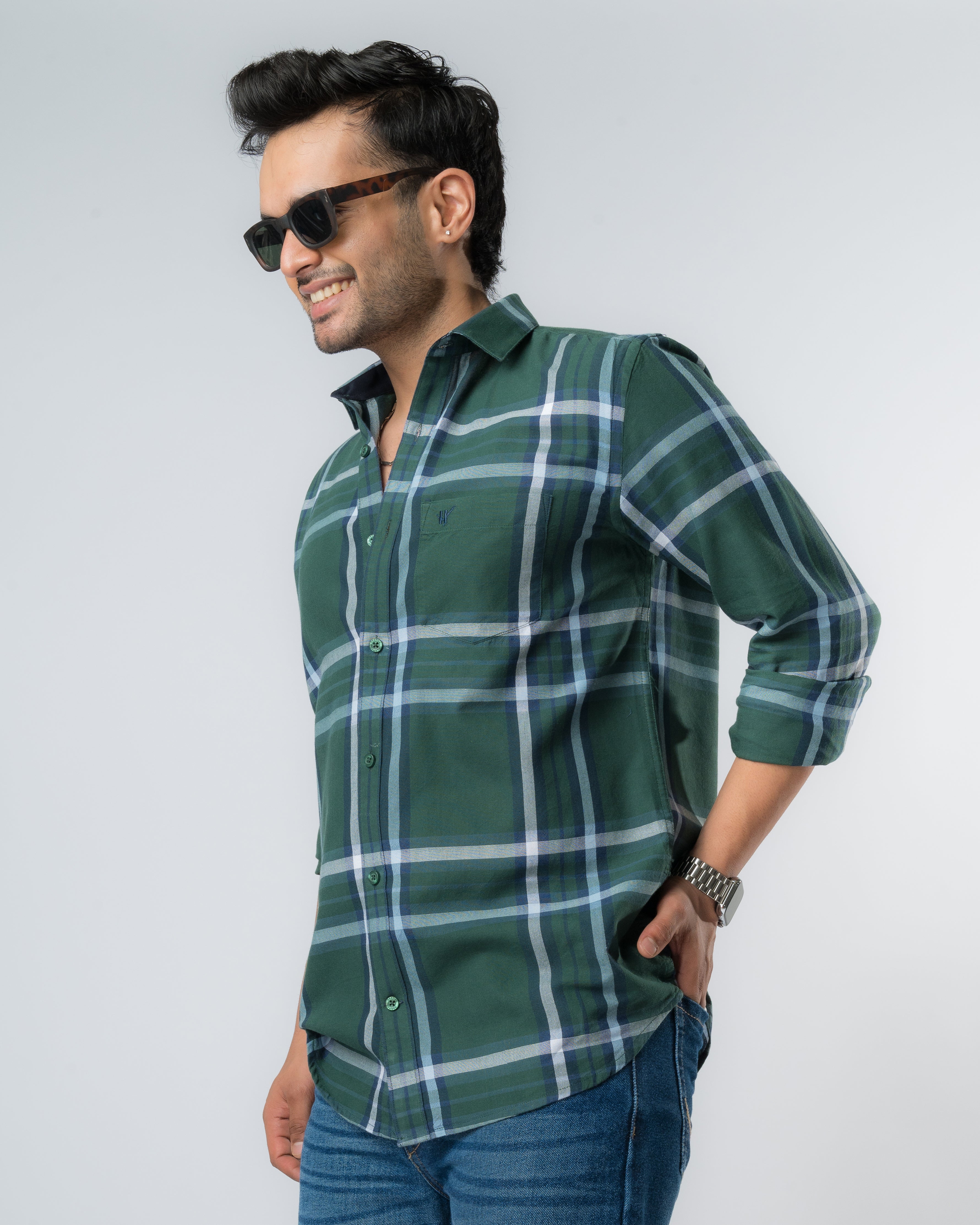 Evergreen Plaid Regular Fit Shirt