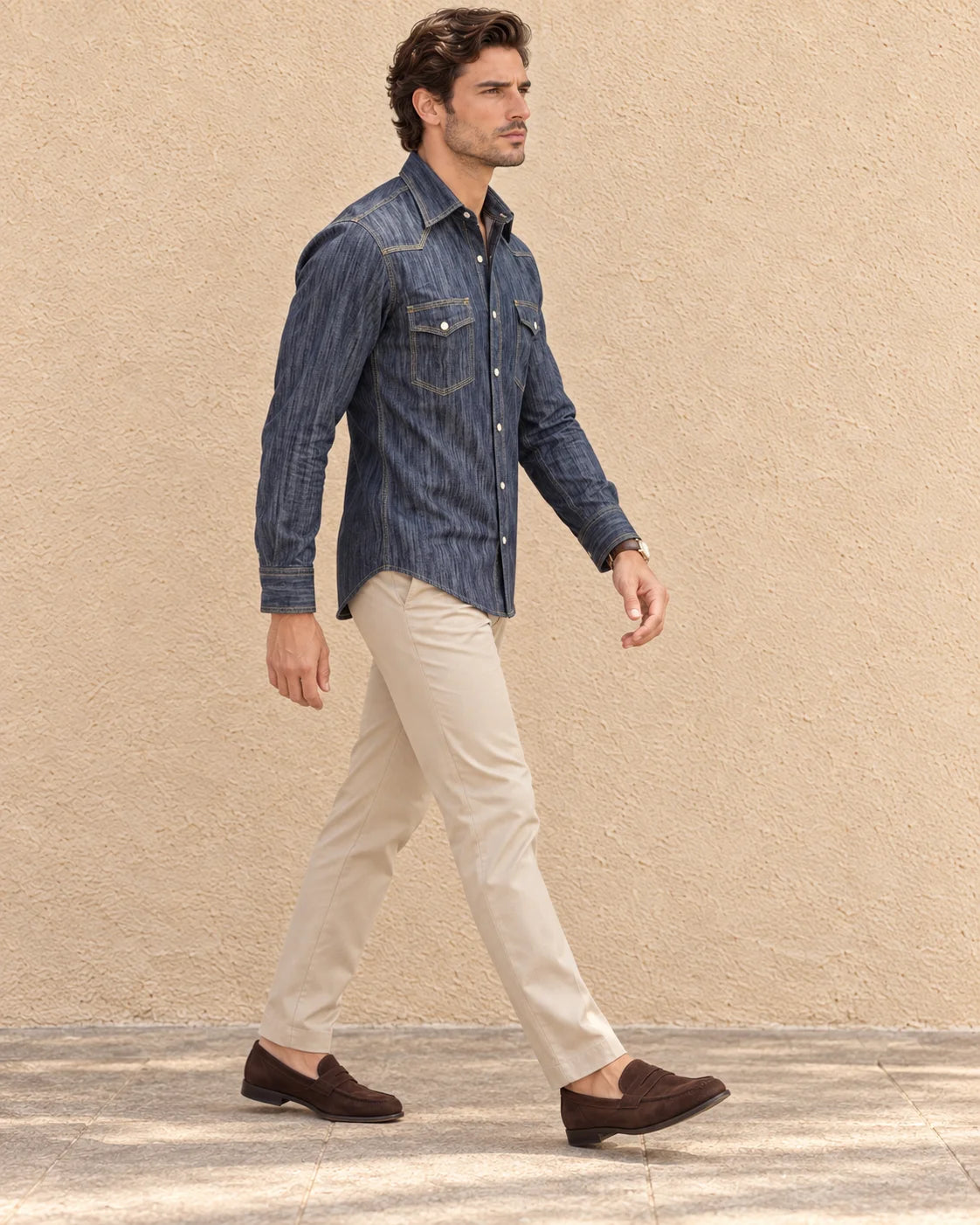 MEN'S DENIM CASUAL SHIRT