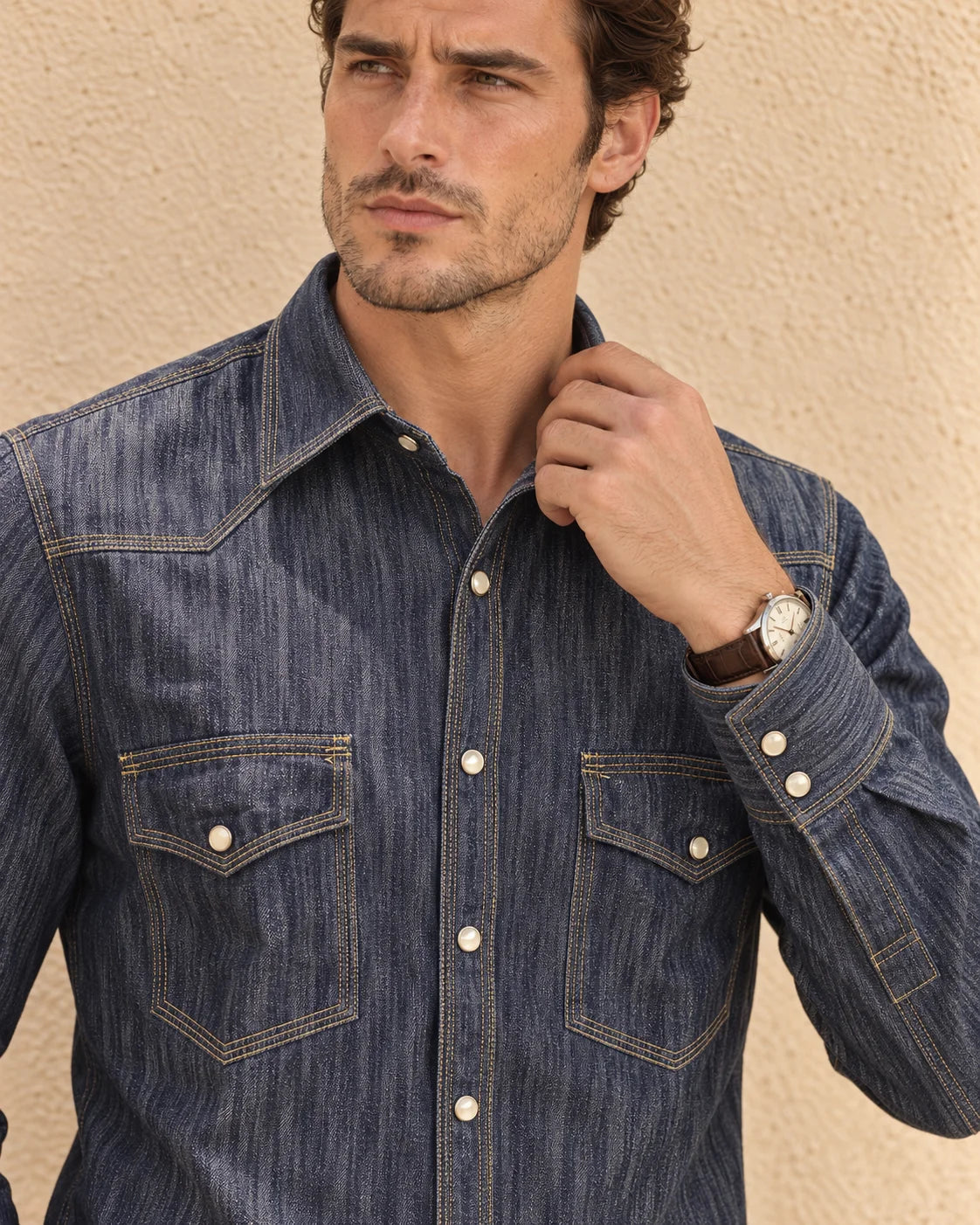 MEN'S DENIM CASUAL SHIRT