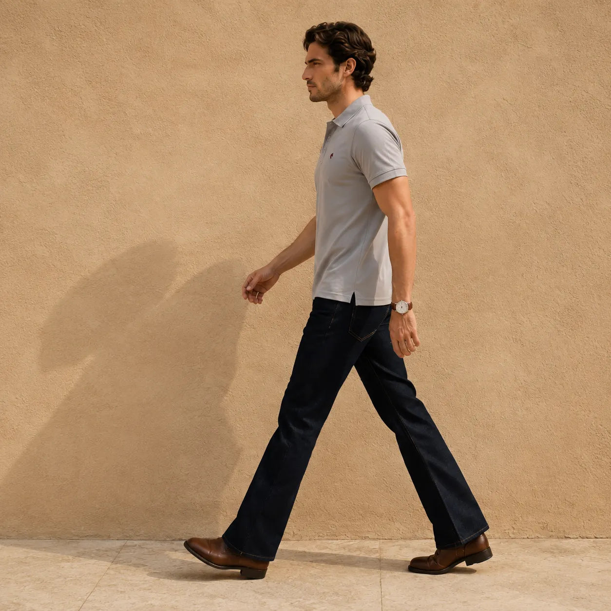 Light Gray - Men's Polo T-Shirt