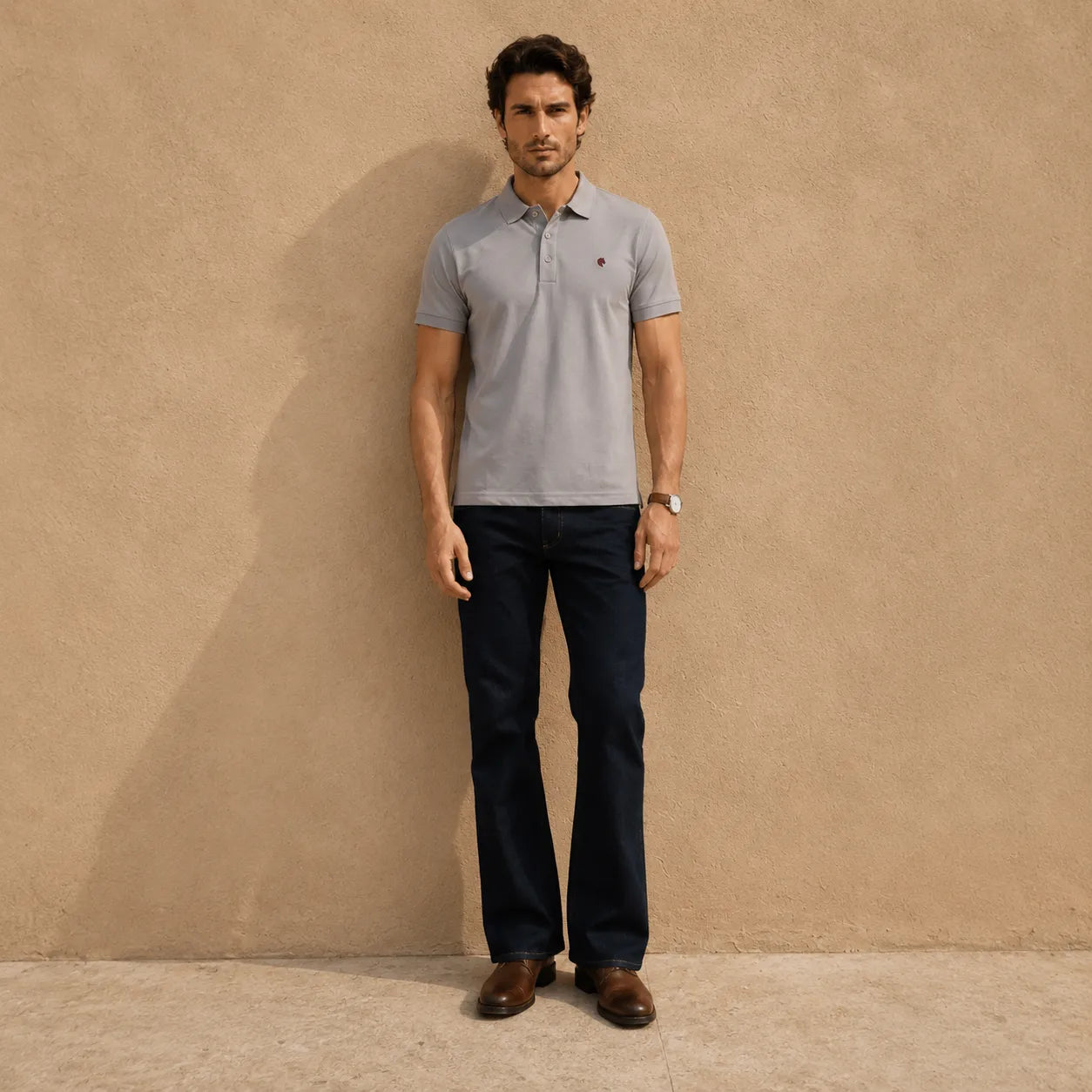 Light Gray - Men's Polo T-Shirt