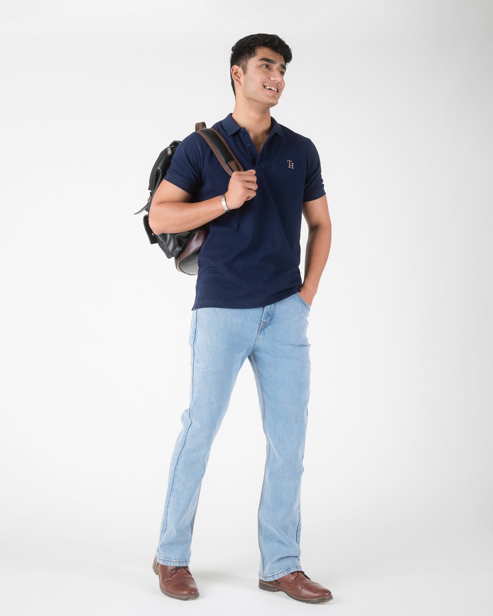 LIGHT BLUE BOOTCUT FIT JEANS