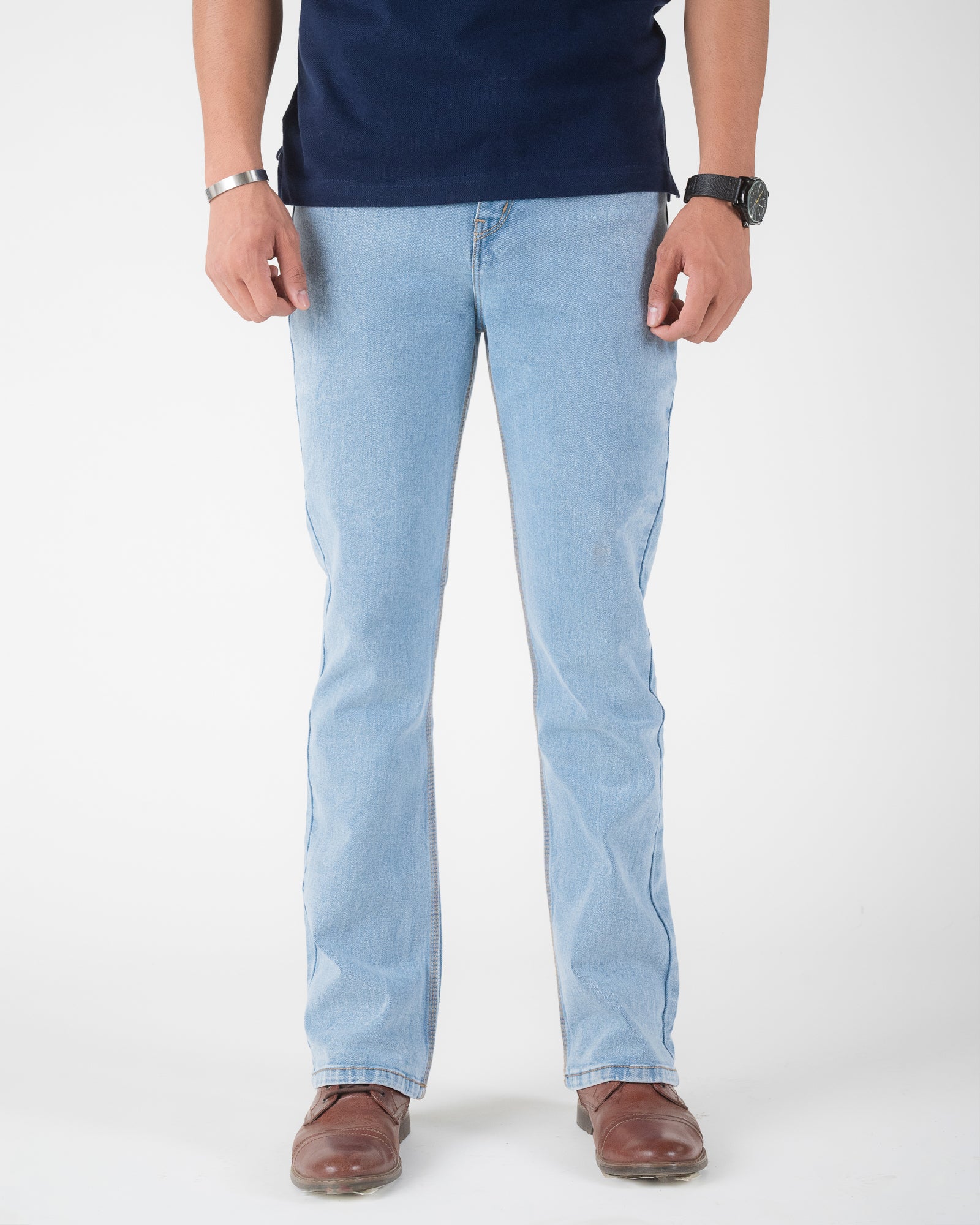 LIGHT BLUE BOOTCUT FIT JEANS