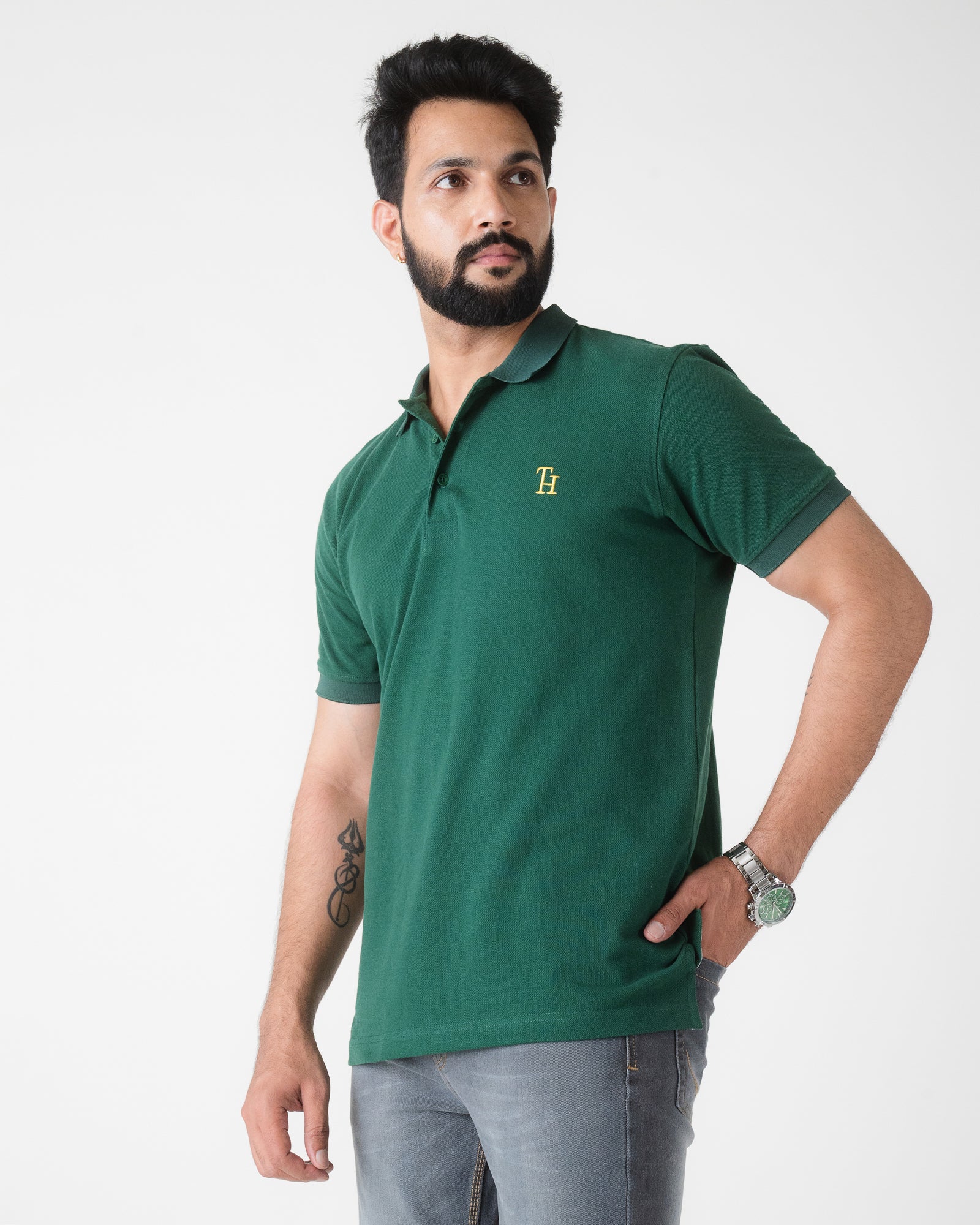 GREEN SOLID POLO