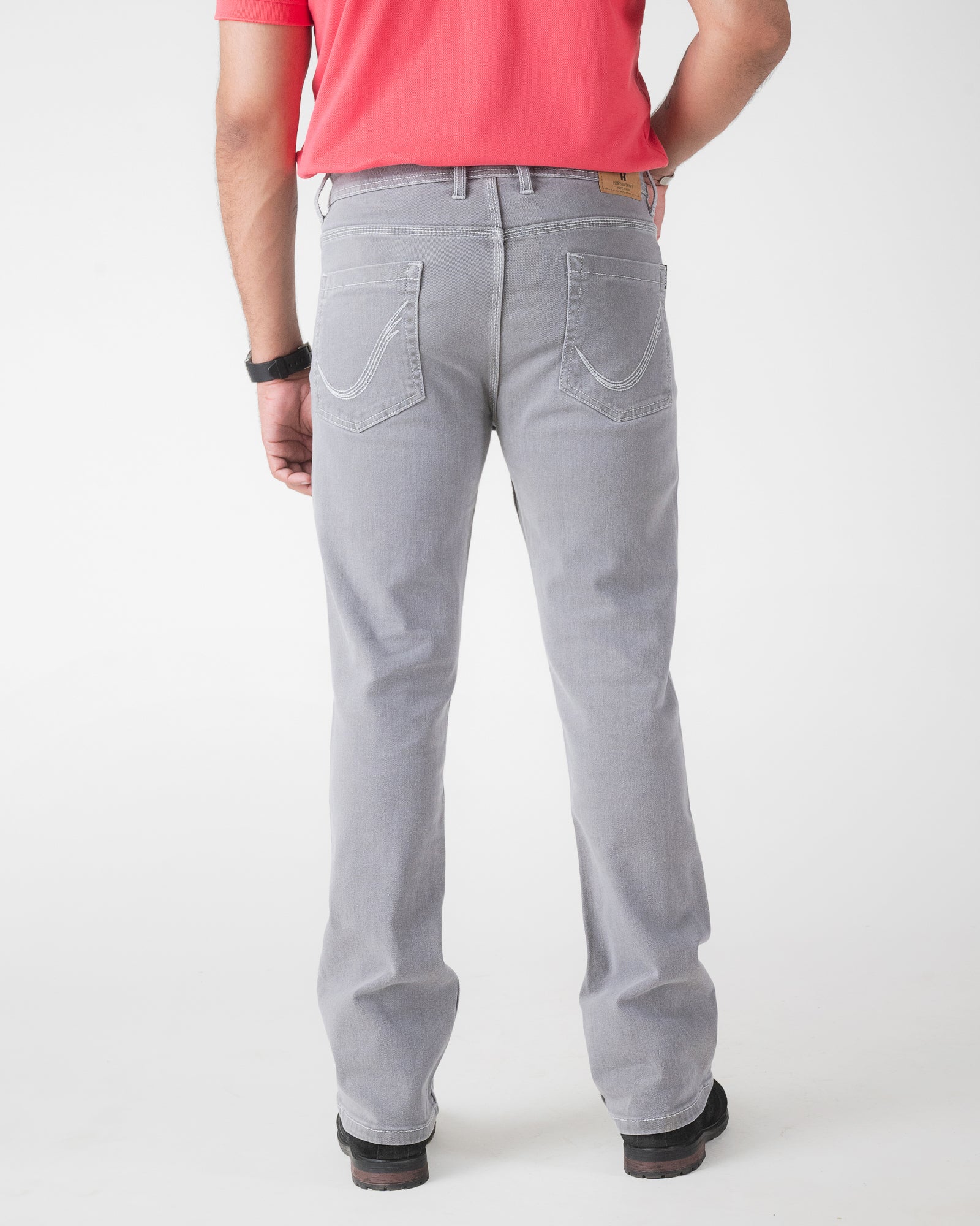 LIGHT GREY BOOTCUT FIT JEANS