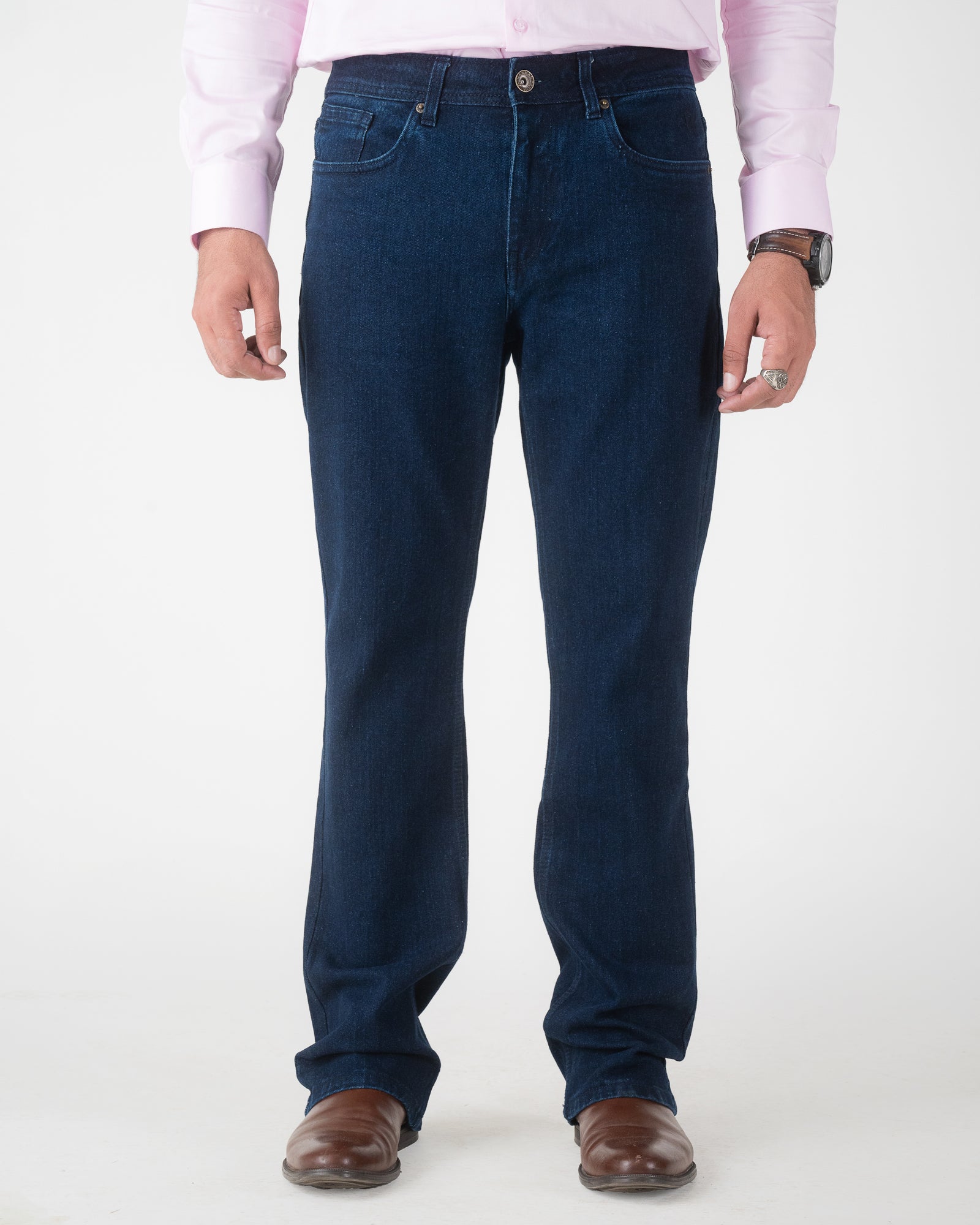 RAW BLUE BOOTCUT FIT JEANS