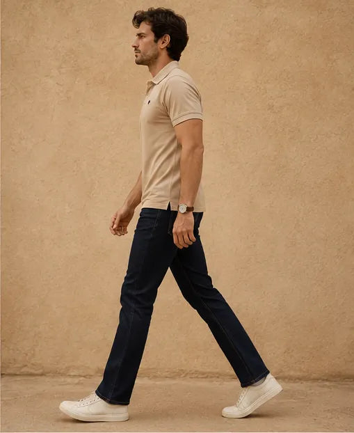 Beige - Men's Polo T-Shirt