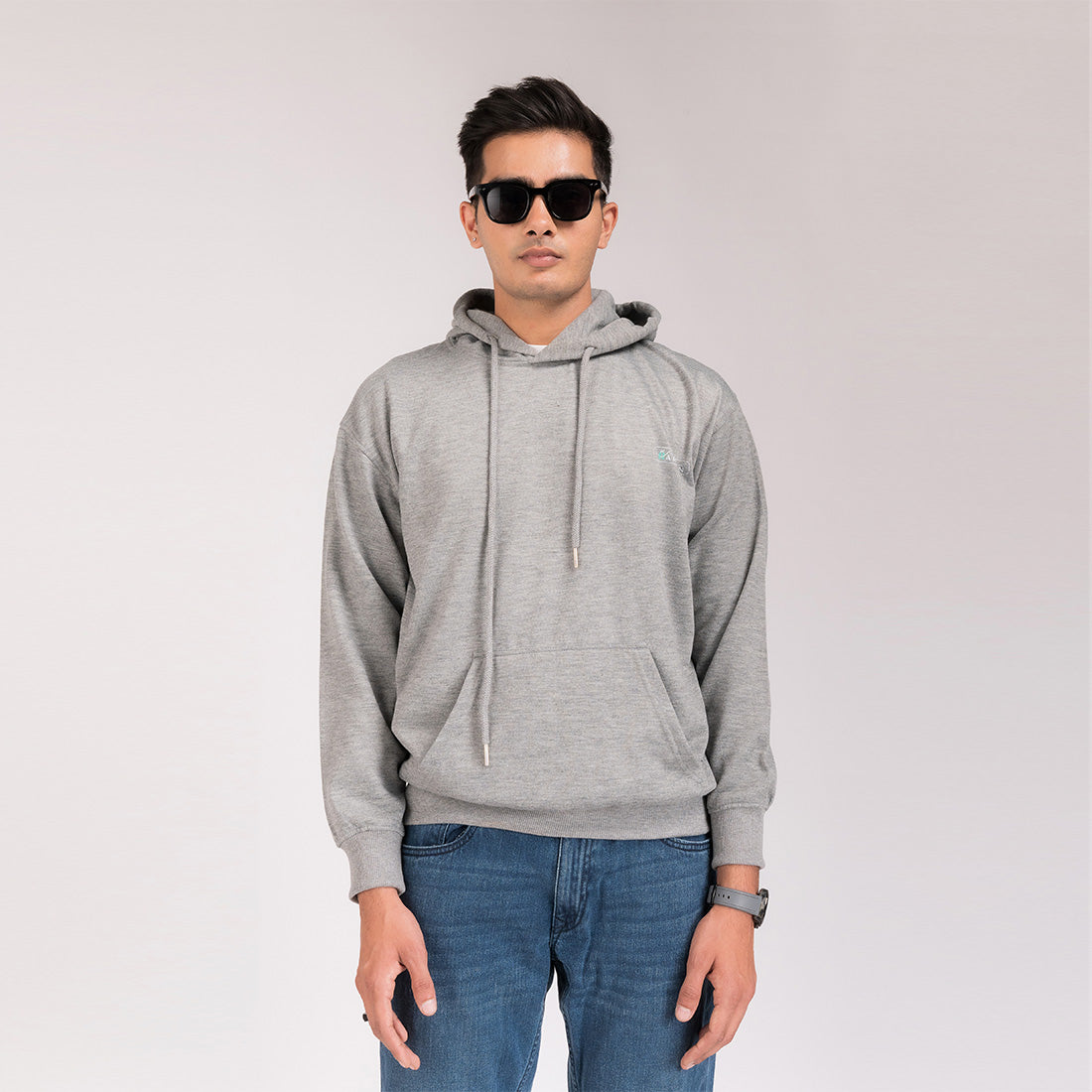 Grey Melange Signature Hoodie