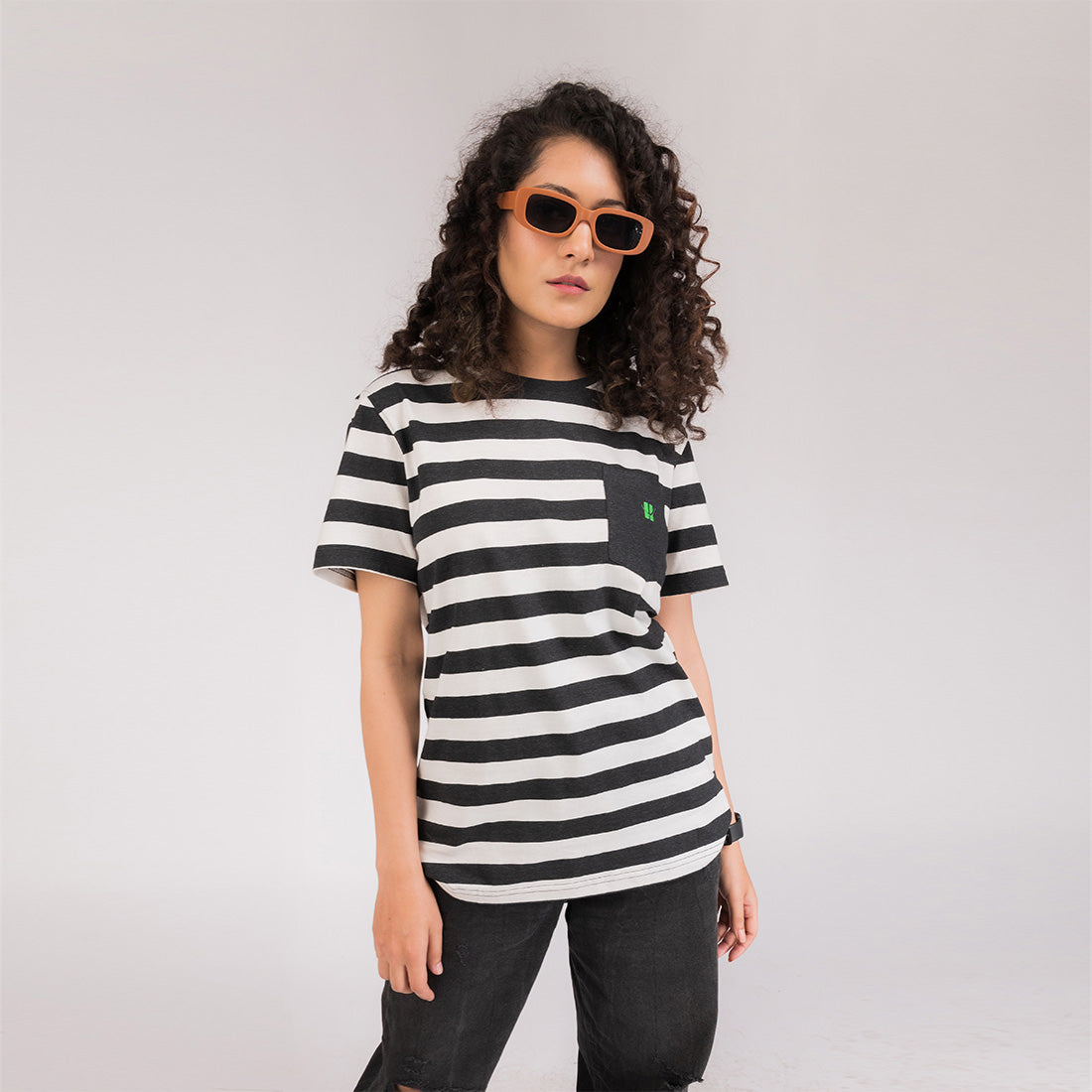 Melange Stripes Regular Fit T-Shirt