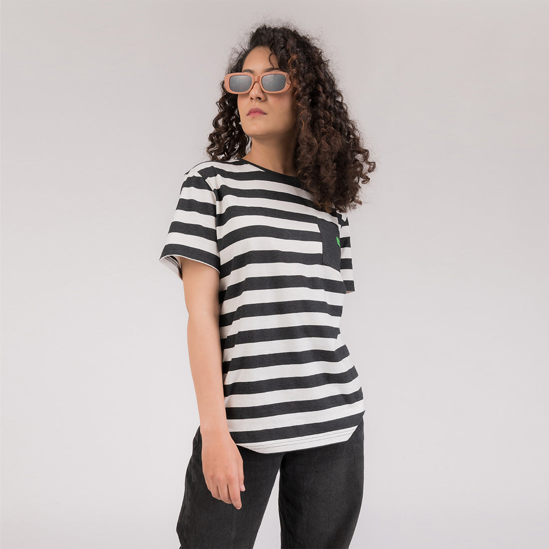 Melange Stripes Regular Fit T-Shirt