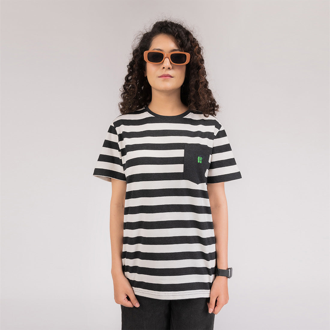 Melange Stripes Regular Fit T-Shirt