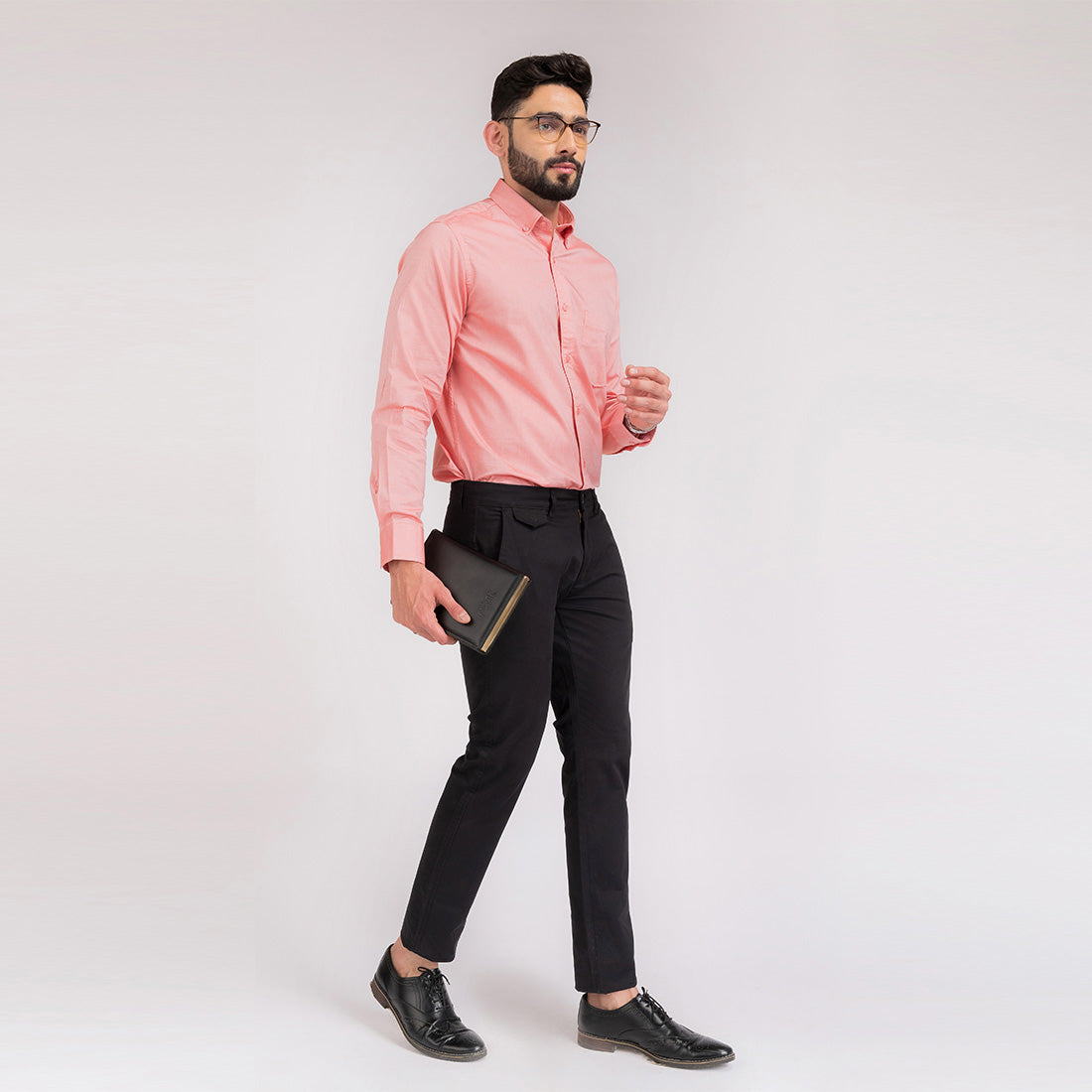 Coral Orange Regular Fit Shirt