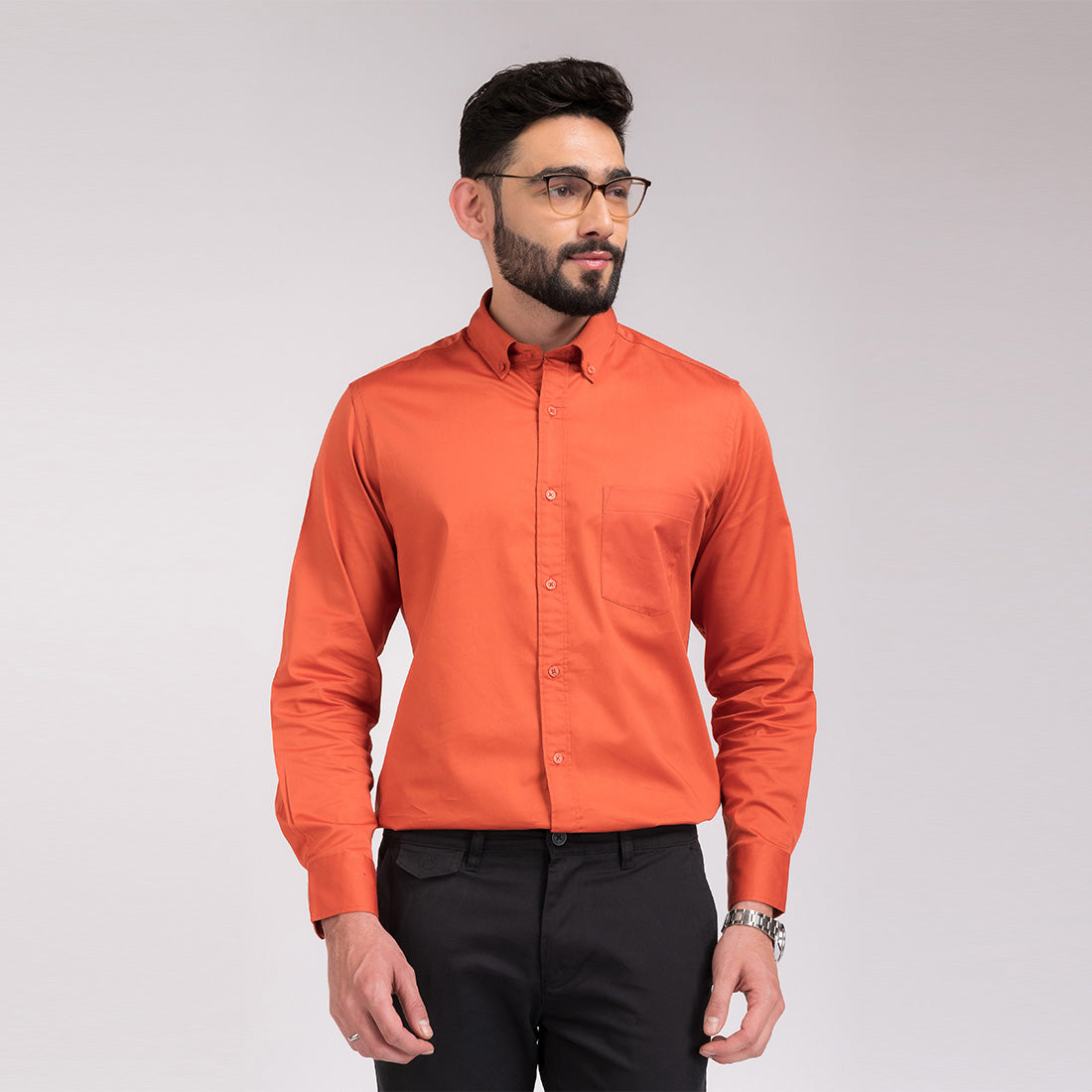 Rust Regular Fit Shirt