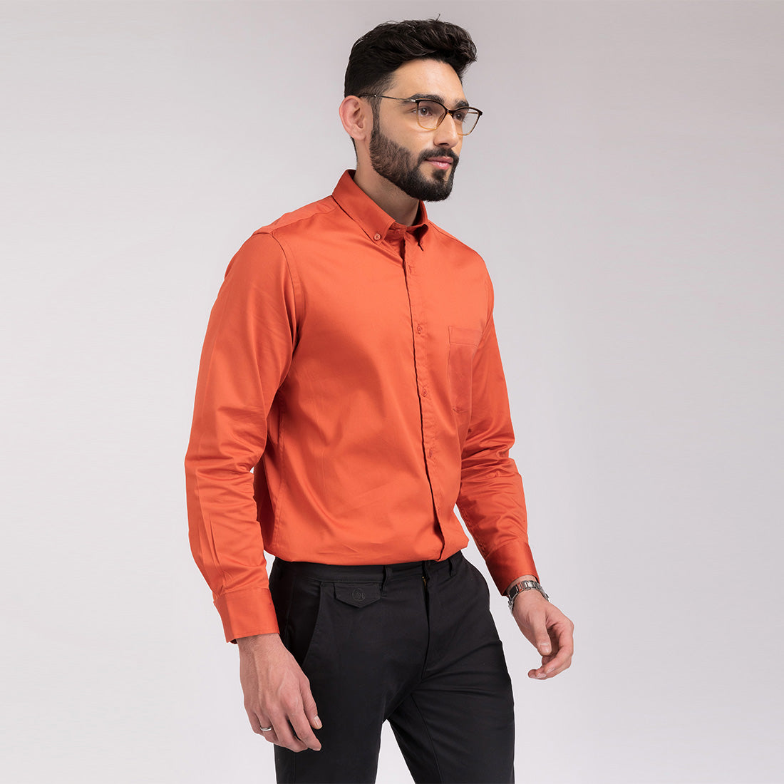 Rust Regular Fit Shirt