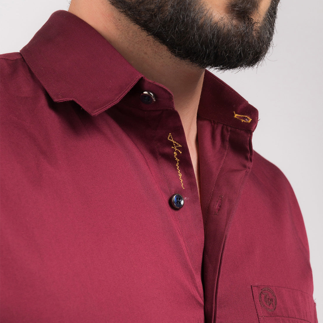 Maroon Regular Fit Shirt