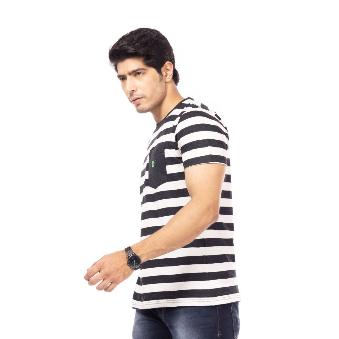Melange Stripes Regular Fit T-Shirt