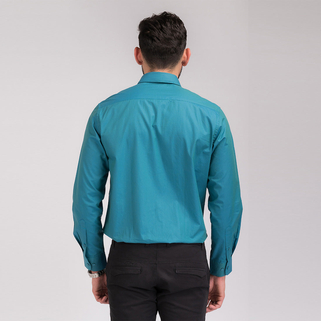Bluish Green Regular Fit Shirt