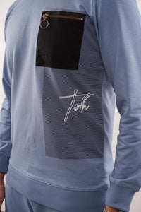 Steel Blue Regular Fit Sweatshirt