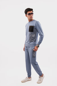 Steel Blue Regular Fit Sweatshirt