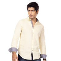 Light Yellow  Slim Fit Shirt