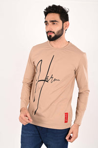 Beige Regular Fit T-shirt