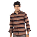 Brown Stripes Slim Fit Shirt