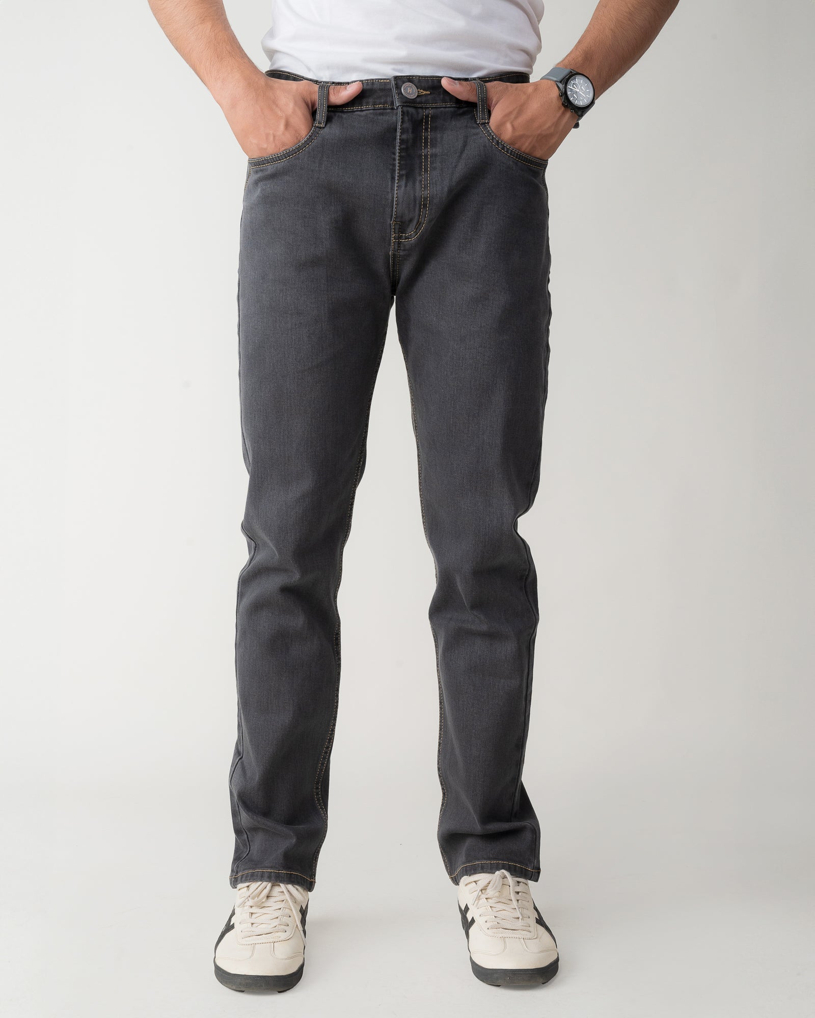 GREY DUST WHISKER REGULAR FIT JEANS