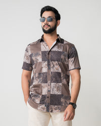 BROWN REGULAR FIT SHIRT