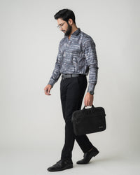 METAL GREY REGULAR FIT SHIRT