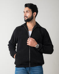 MATTLE BLACK REGULAR FIT JACKET