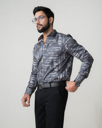 METAL GREY REGULAR FIT SHIRT