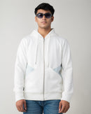 WHITE REGULAR FIT HOODIE