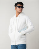 WHITE REGULAR FIT HOODIE