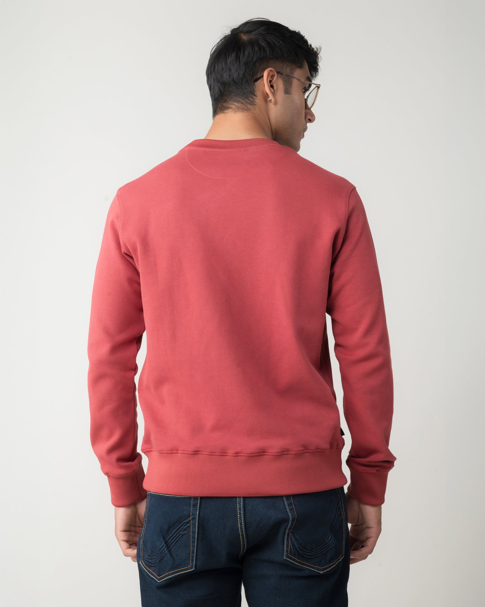 DUSTY RED REGULAR FIT SWEATSHIRT