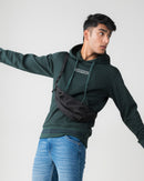 DARK GREEN REGULAR FIT HOODIE