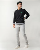 BLACK REGULAR FIT SWEATSHIRT