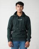 DARK GREEN REGULAR FIT HOODIE