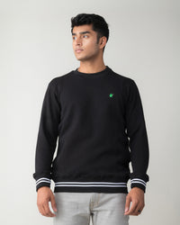 BLACK REGULAR FIT SWEATSHIRT