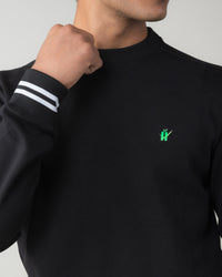 BLACK REGULAR FIT SWEATSHIRT